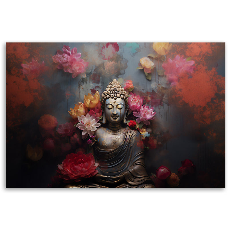 Canvas print, Buddha Zen Flowers Abstract