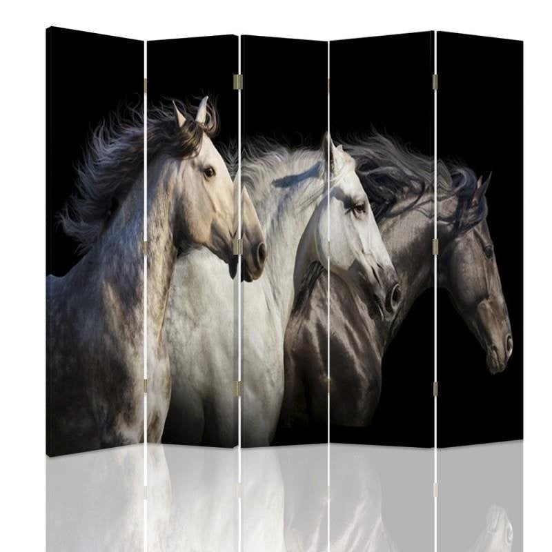 Room divider Double-sided, Three horses