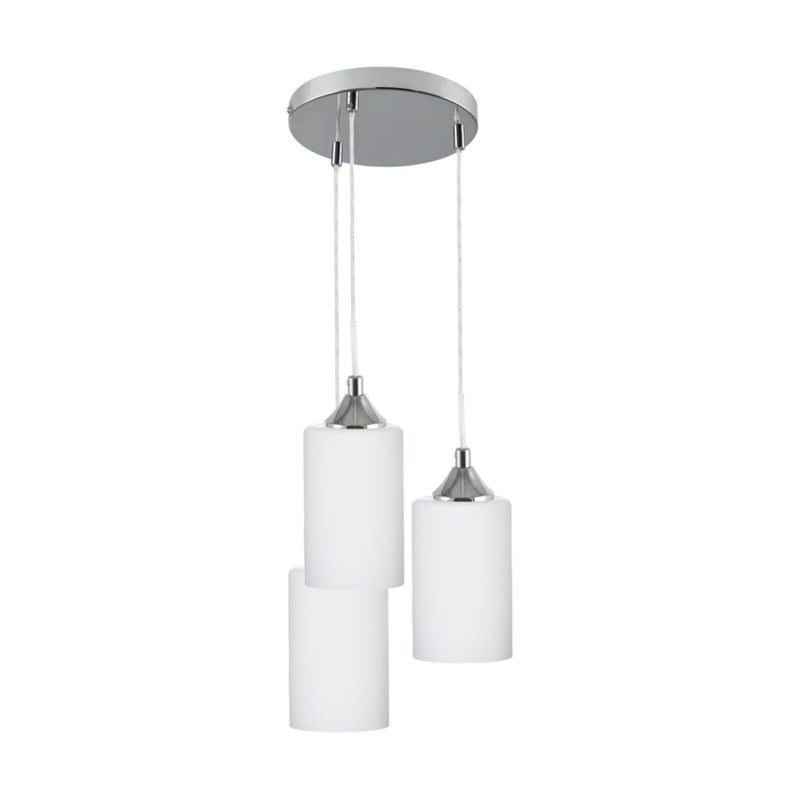 Bosco Mix Pendant Lamp 3xE27 Max.60W Chrome / Transparent PVC / White