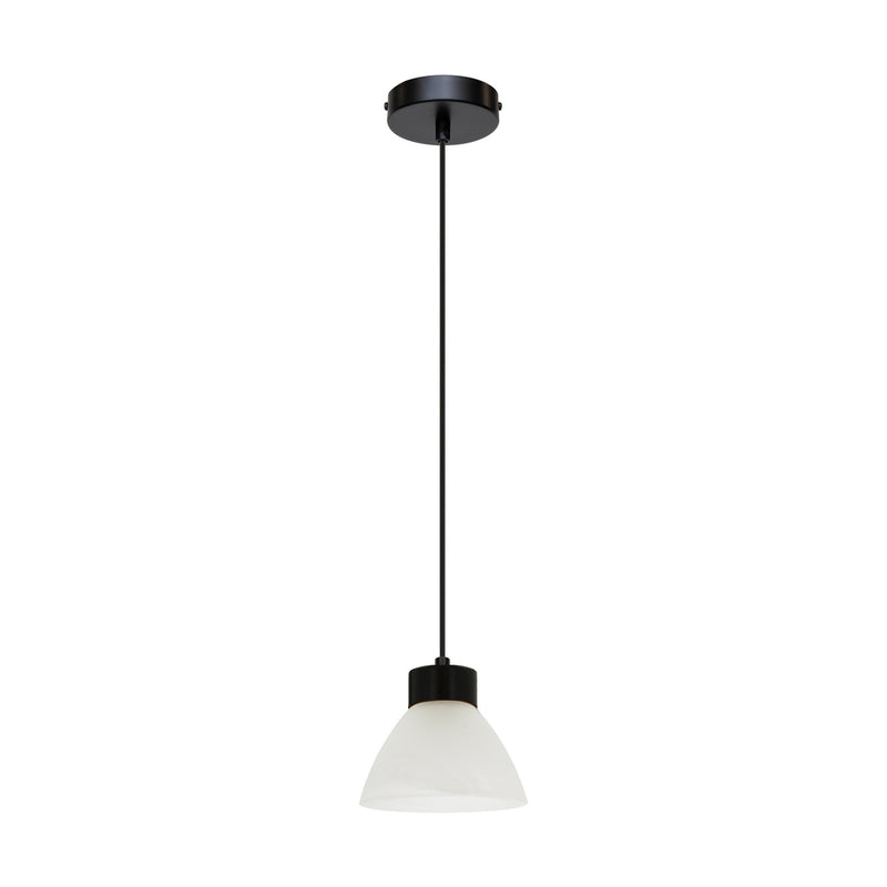 Prahas Pendant Lamp 1xE14 Max.40W Black / Black PVC / White