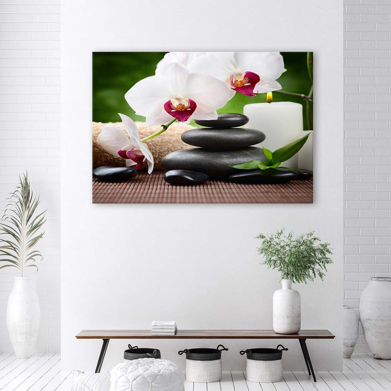 Deco panel print, Zen orchids