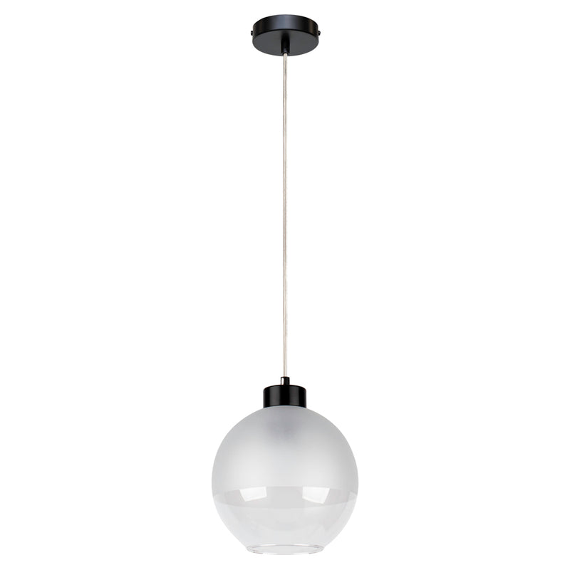Fresh Hanging Lamp 1xE27 Max.60W Black / Transparent PVC / Black / Frosted-Transparent