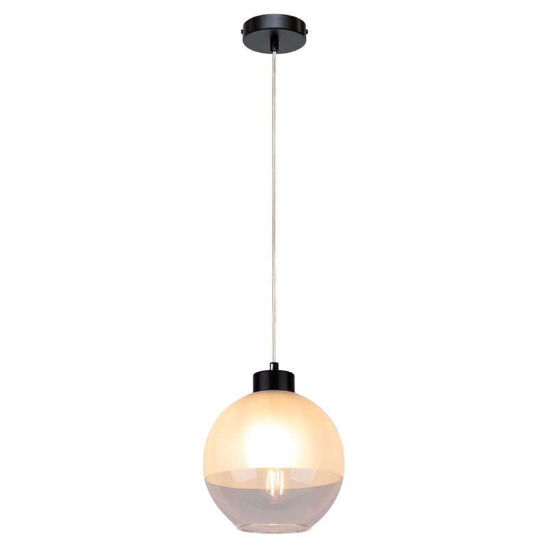 Fresh Hanging Lamp 1xE27 Max.60W Black / Transparent PVC / Black / Frosted-Transparent