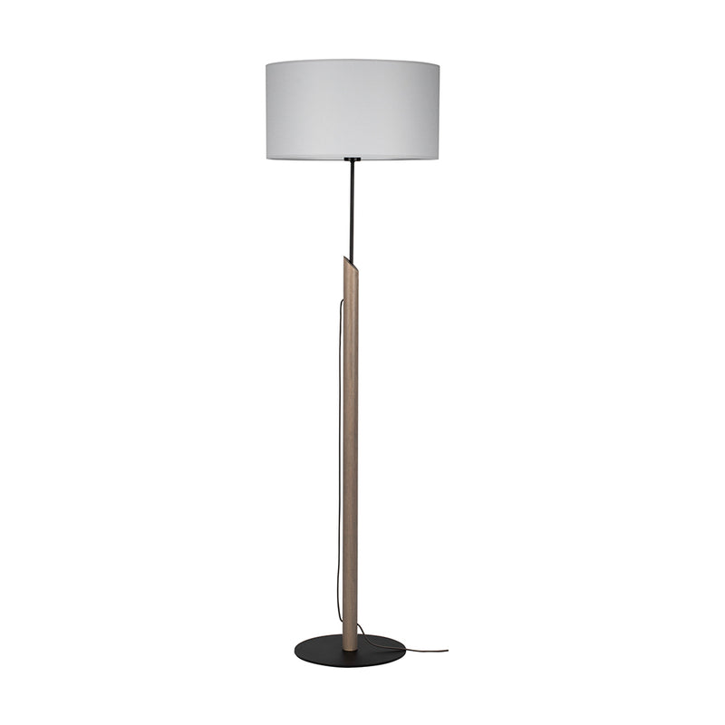 Compago Floor Lamp 1xE27 60W Gray Pine/Black/Anthracite Braided/Grey