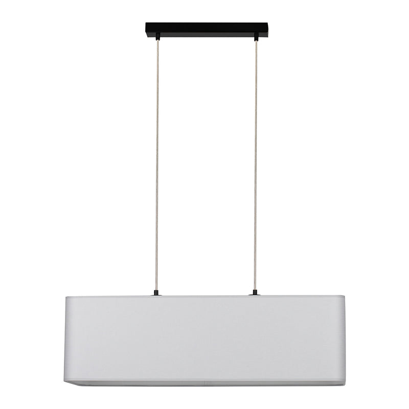 Cassida Pendant Lamp 2xE27 60W Black/Transparent PVC/Gray