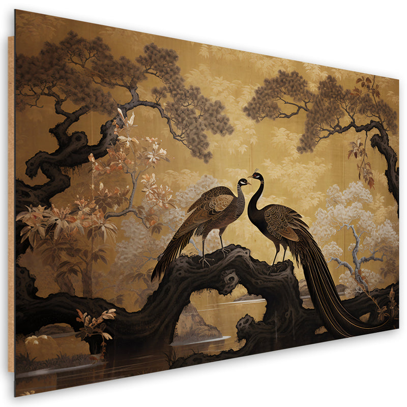 Deco panel picture, Peacock Bonsai Tree