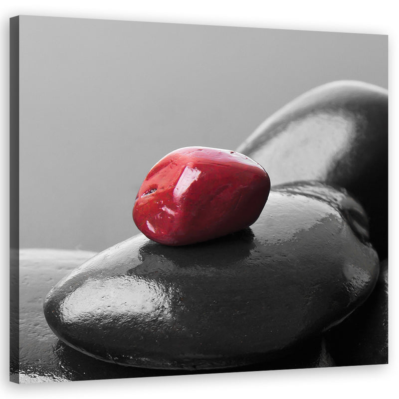 Canvas print, Red stone zen spa