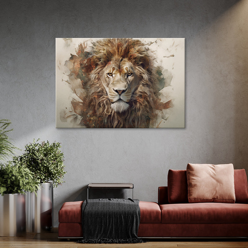 Deco panel print, Lion Animal Africa