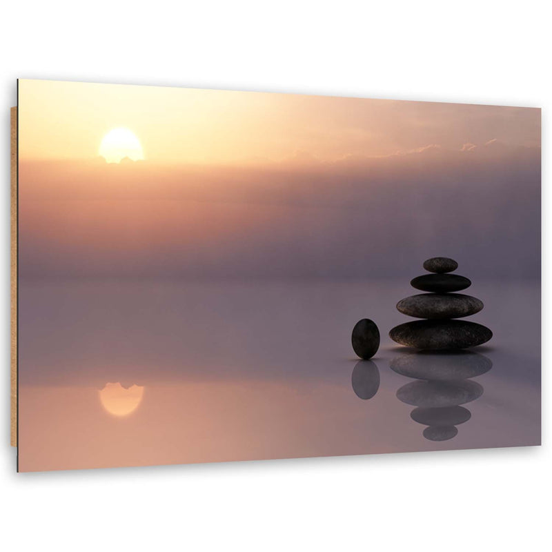 Deco panel print, Zen stones by the sea