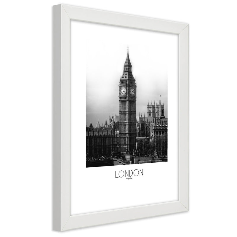 Picture in white frame, The legendary big ben