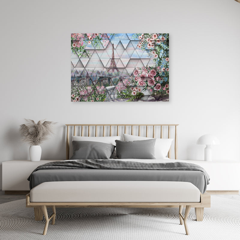 Deco panel print, Eiffel Tower in spring