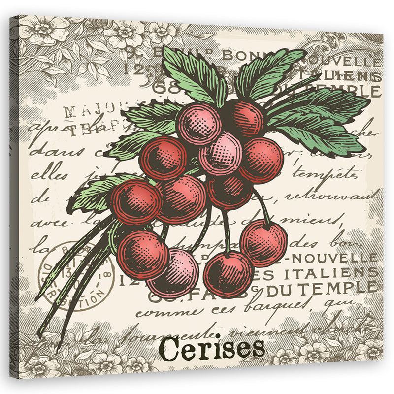 Canvas print, Cherry vintage