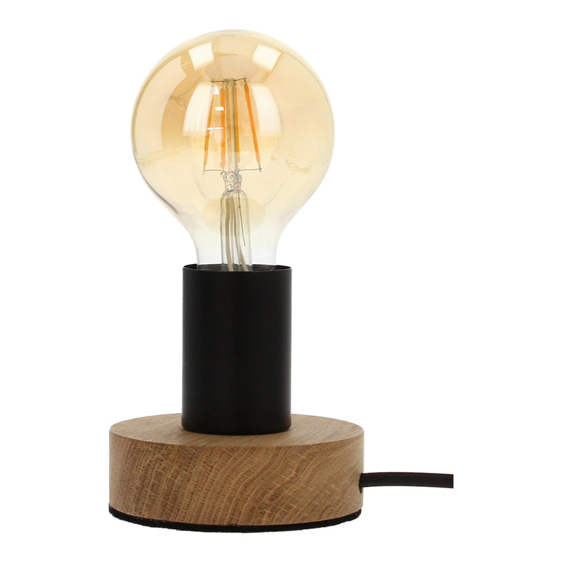 Enar Table Lamp 1xE27 Max.25W Oiled Oak/Black/Black PCV