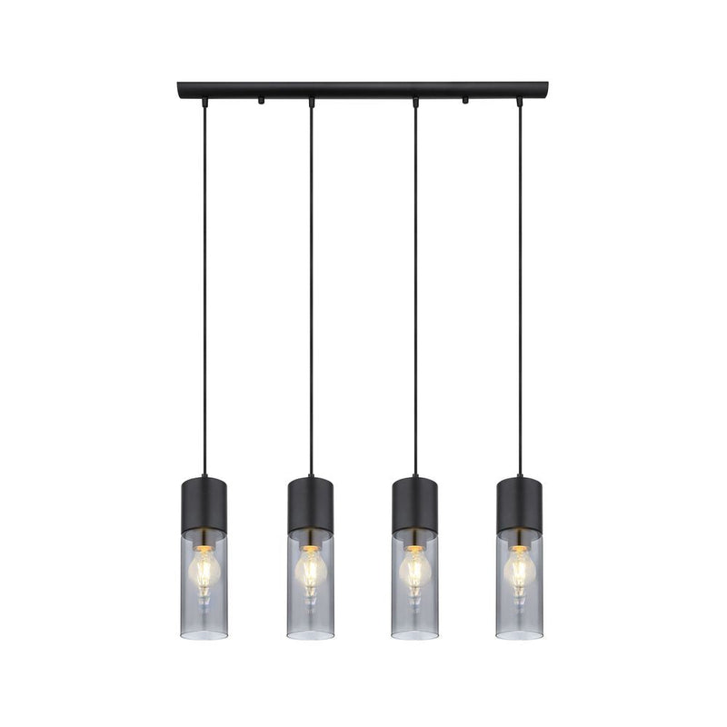 Linear suspension Globo Lighting ANNIKA metal black E27 4 lamps