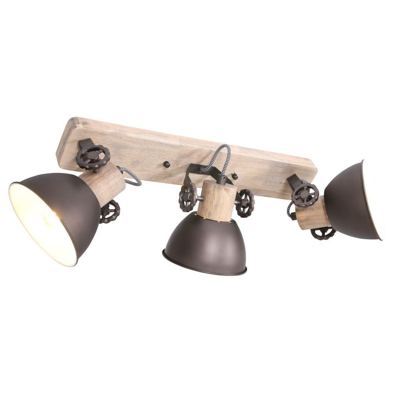 Spotlight Gearwood metal anthracite E27 3 lamps