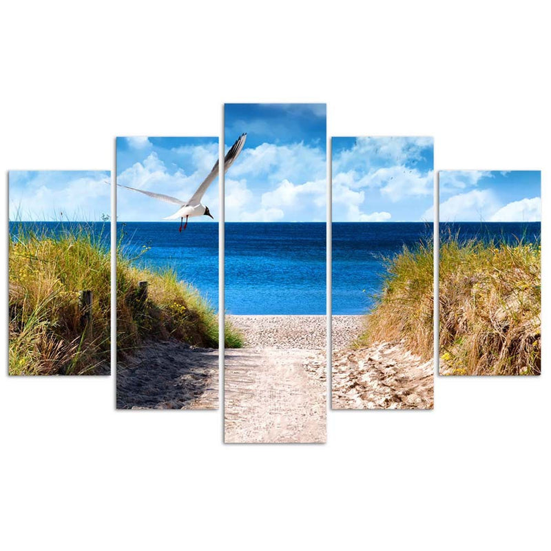 Five piece picture canvas print, Welcome to the sea