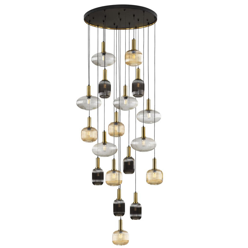 NORMA - LAMP 18L BLACK-BRASS DIMMABLE