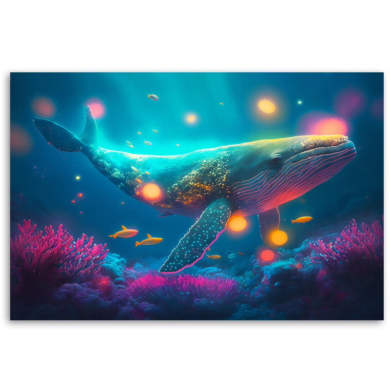 Deco panel print, Magic whale
