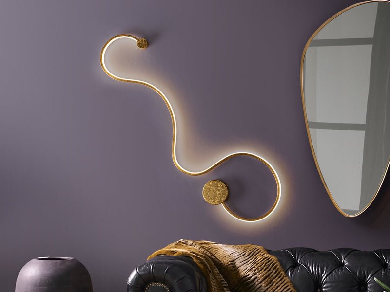 GRAFOS large wall lamp, gold leaf