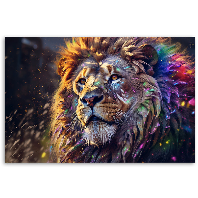 Canvas print, Lion Animal Abstraction