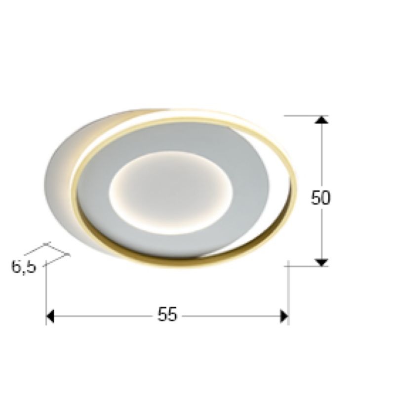 LIMBOS ceiling lamp, white/gold