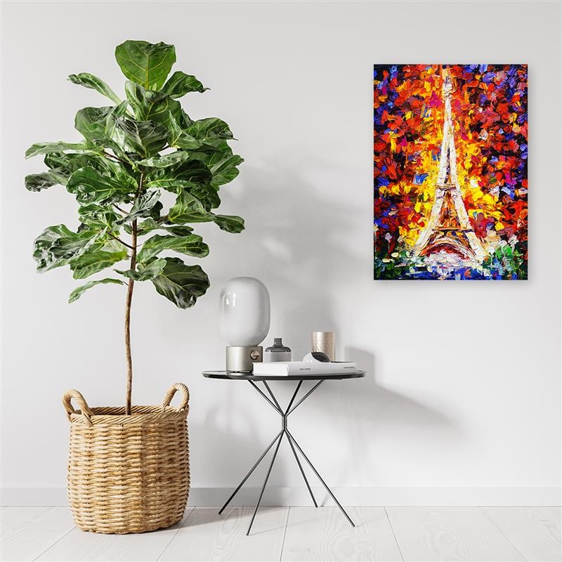 Canvas print, Painted eiffel tower