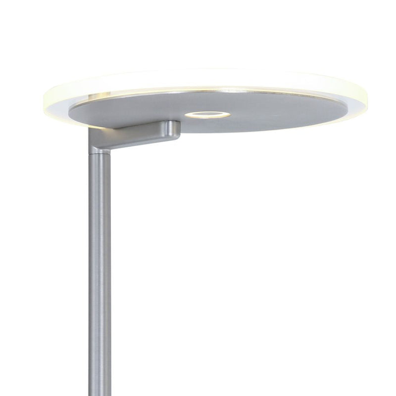 Floor lamp Turound glass steel LED 2 lamps