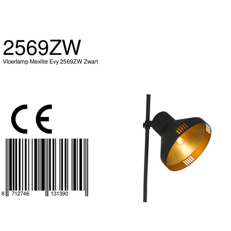 Floor lamp Evy metal gold E27