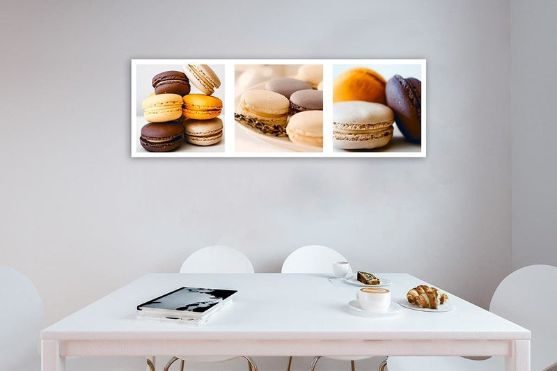 Deco panel print, Dessert macarons set