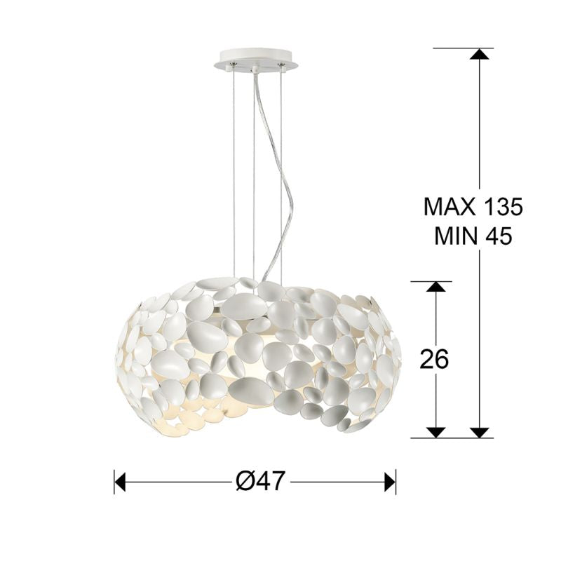 NARISA lamp, 5l, d47, white