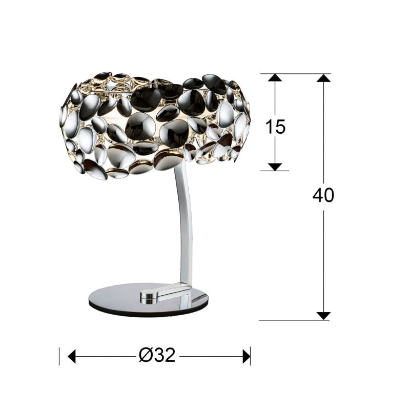 NARISA table lamp,3l,chrome
