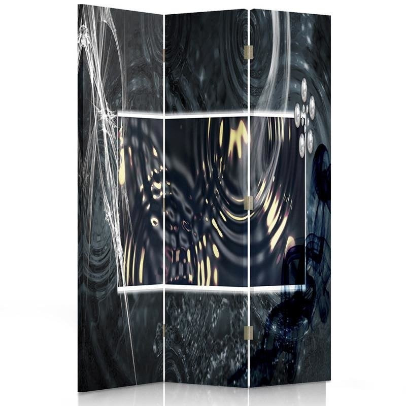 Room divider Double-sided rotatable, Water circles abstraction