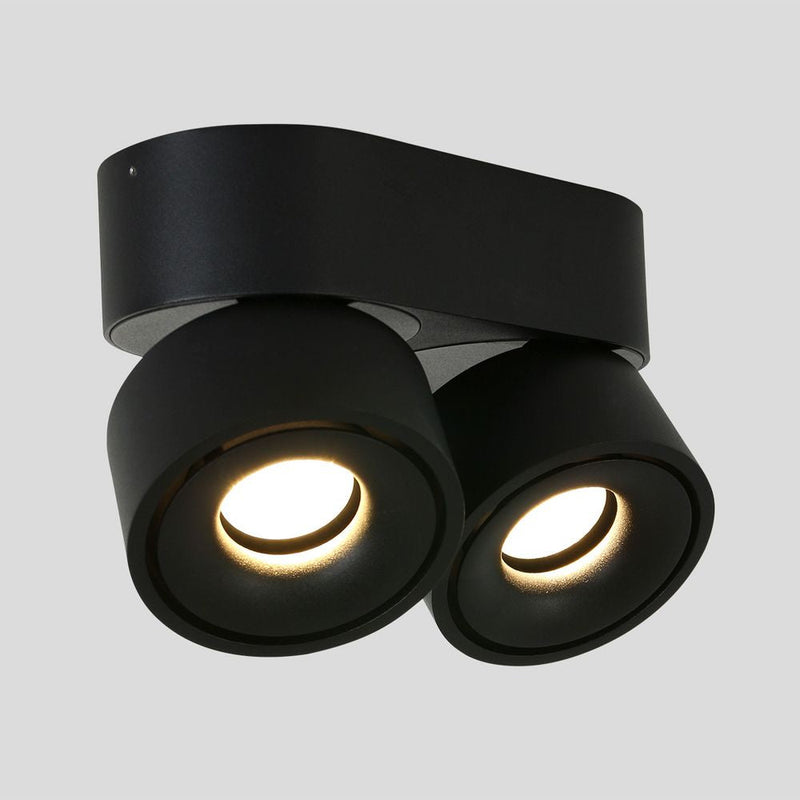 Spotlight Fez Black plastic black LED 2 lamps