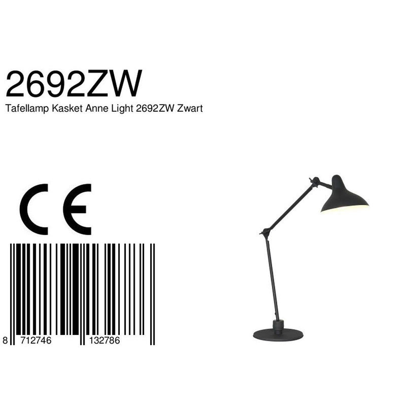 Table lamp Kasket metal black E27