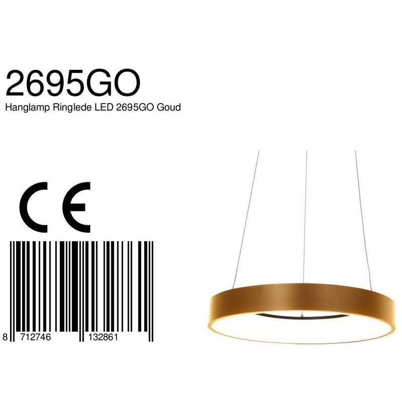 Pendant Ringlede plastic gold LED