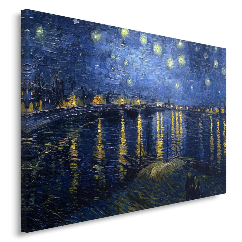 Canvas print, Reproduction of the painting by v. van gogh - starry night over the rhone