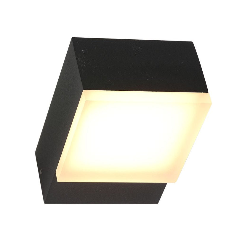 Outdoor lamp glass black LED 10 lamps