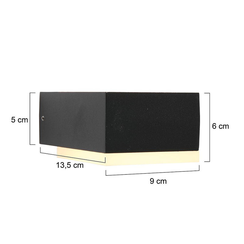 Outdoor lamp glass black LED 10 lamps