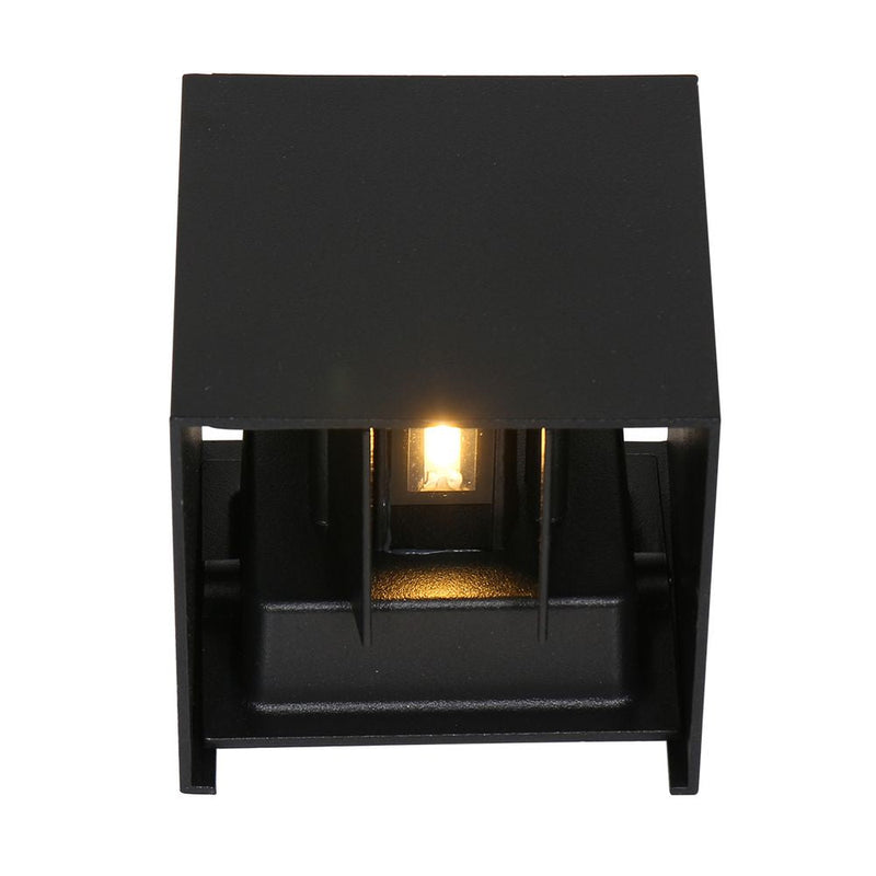 Outdoor lamp glass black LED 2 lamps