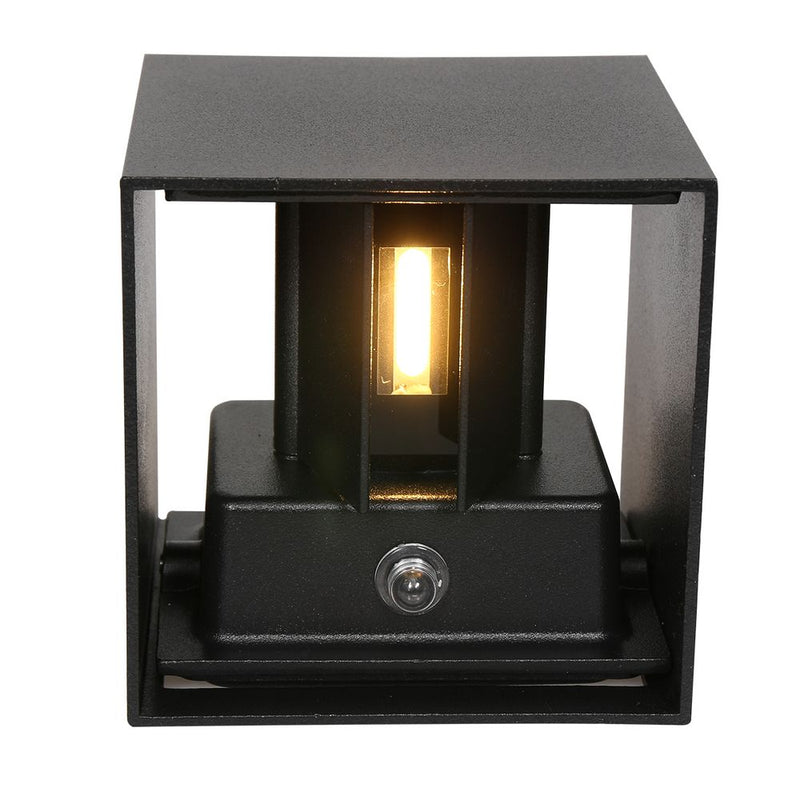 Outdoor lamp glass black LED 2 lamps