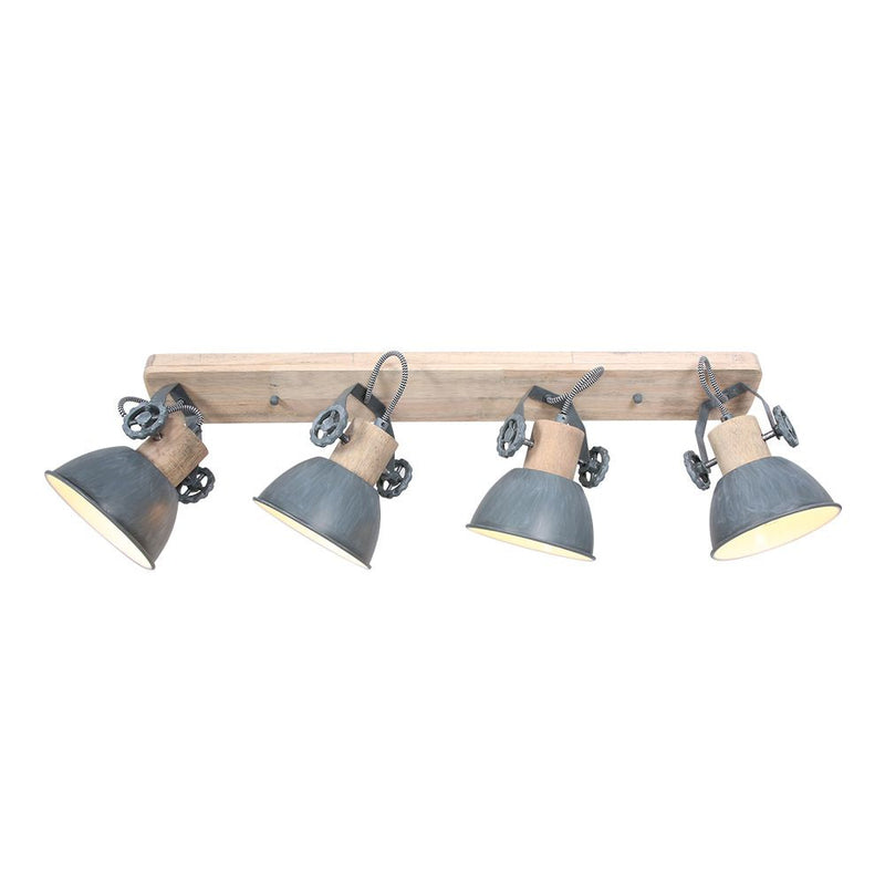 Spotlight Gearwood metal grey E27 4 lamps
