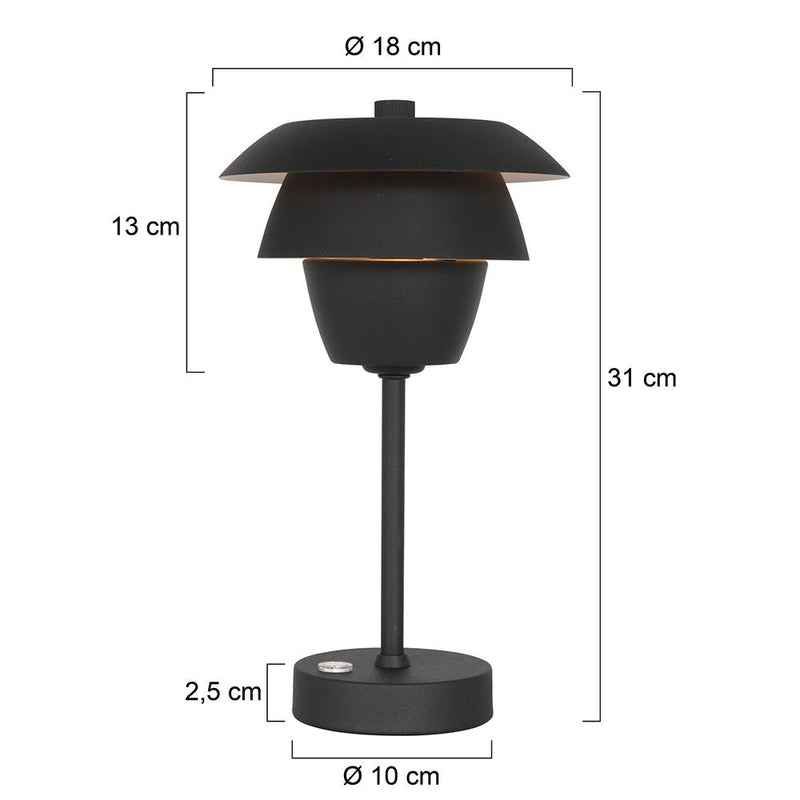 Lámpara de mesa Lámpara de señalización metal blanco E14