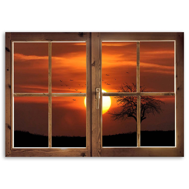 Canvas print, Window - sunset