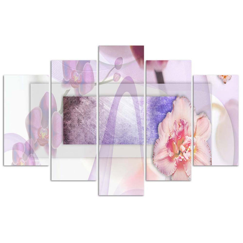 Five piece picture deco panel, Flower arrangement