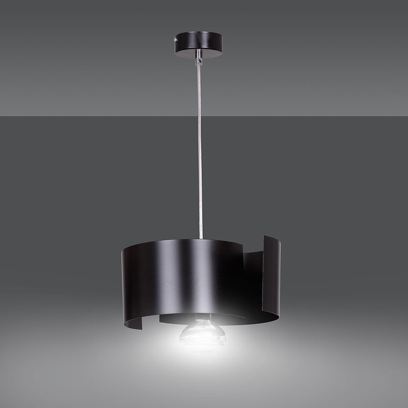 VIXON pendant lamp 1L, black, E27