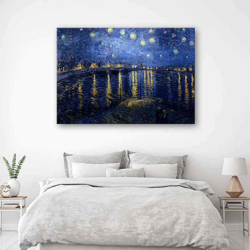 Deco panel print, Starry night over the rhone - v. van gogh reproduction