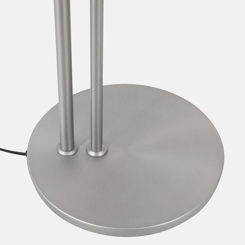 Floor lamp Turound glass steel LED 2 lamps