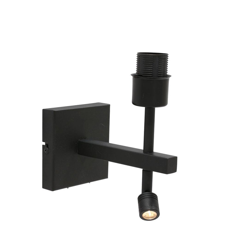 Wall sconce Rod metal black LED / E27 2 lamps