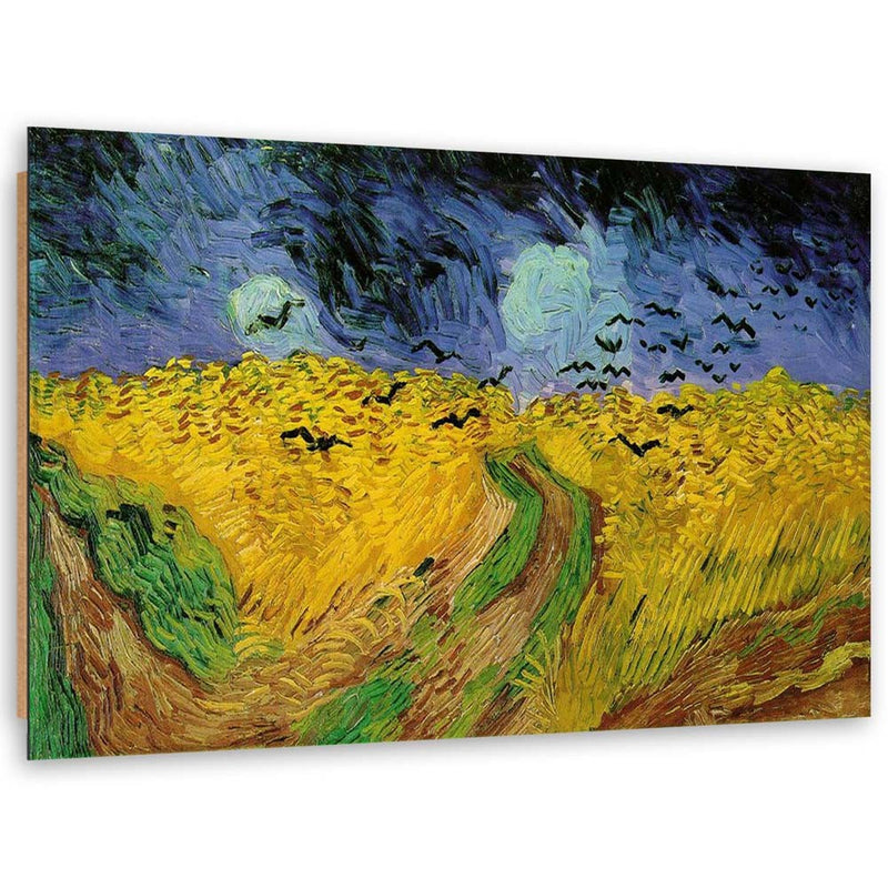 Deco panel print, Wheat field with ravens - v. van gogh reproduction