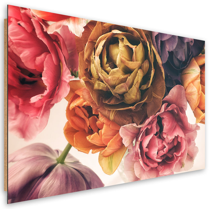 Deco panel print, Bouquet of colourful flowers